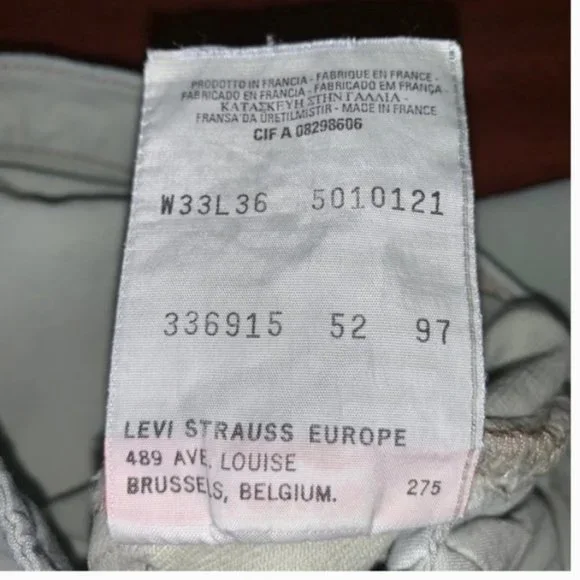Vintage 501 European Levi's Very Cool Teal Color